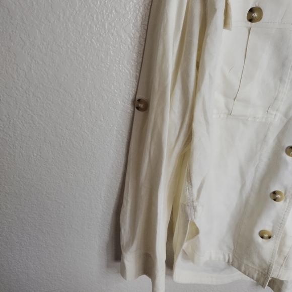 Free People Sunshine in the pocket button down shacket off white sz S - Picture 5 of 8